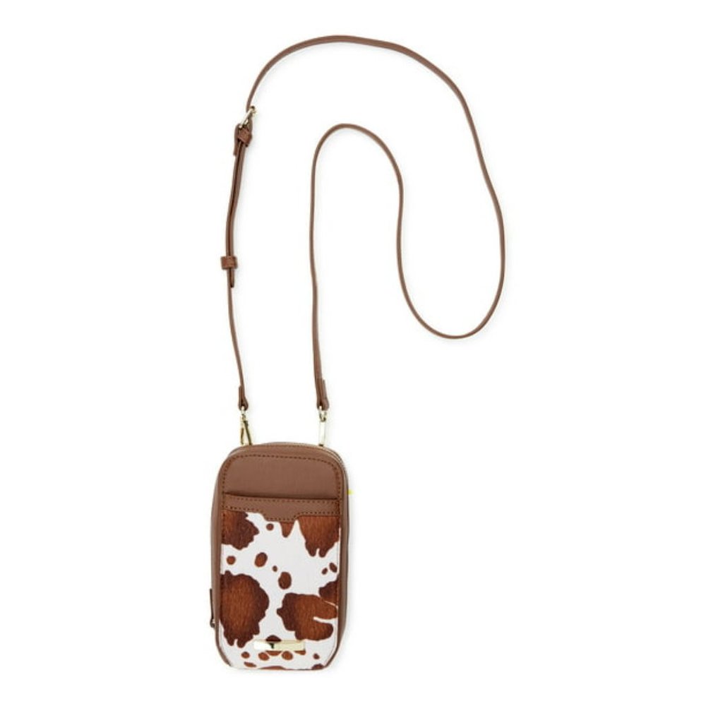 No Boundaries Women's Phone Zip Around Crossbody Bag